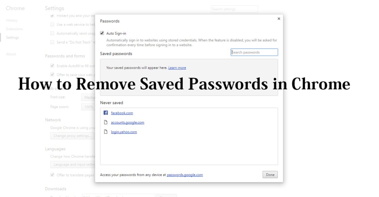 clear saved passwords chrome for mac